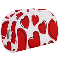 Scribbled Love Make Up Case (large) by SomethingForEveryone