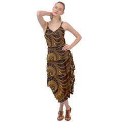 Shell Fractal In Brown Layered Bottom Dress by SomethingForEveryone
