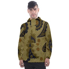 Floral Pattern Paisley Style Paisley Print  Doodle Background Men s Front Pocket Pullover Windbreaker by Eskimos