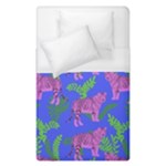 Pink Tigers On A Blue Background Duvet Cover (Single Size)