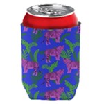 Pink Tigers On A Blue Background Can Holder