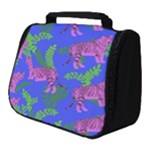 Pink Tigers On A Blue Background Full Print Travel Pouch (Small)