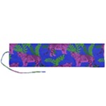 Pink Tigers On A Blue Background Roll Up Canvas Pencil Holder (L)