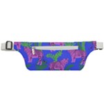 Pink Tigers On A Blue Background Active Waist Bag