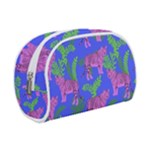 Pink Tigers On A Blue Background Make Up Case (Small)