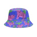 Pink Tigers On A Blue Background Inside Out Bucket Hat View5