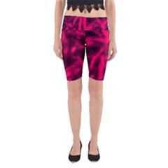 Purple Abstract Stars Yoga Cropped Leggings by DimitriosArt