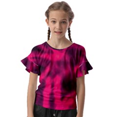 Purple Abstract Stars Kids  Cut Out Flutter Sleeves by DimitriosArt