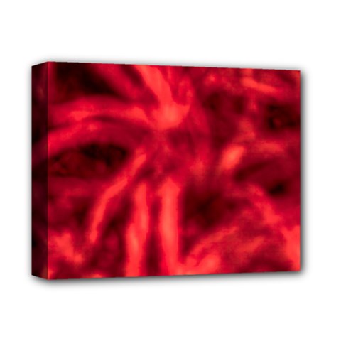 Cadmium Red Abstract Stars Deluxe Canvas 14  X 11  (stretched) by DimitriosArt