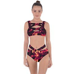 Lava Abstract Stars Bandaged Up Bikini Set 