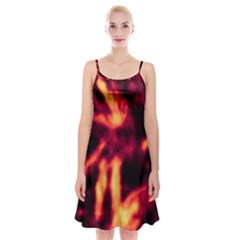 Lava Abstract Stars Spaghetti Strap Velvet Dress