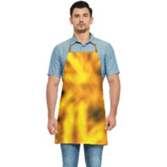 Golden Abstract Stars Kitchen Apron by DimitriosArt