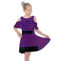 Gradient Kids  Shoulder Cutout Chiffon Dress by Sparkle