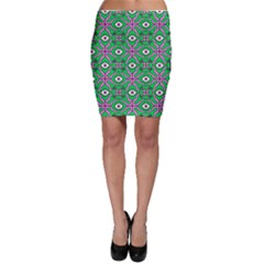 Abstract Illustration With Eyes Bodycon Skirt by SychEva