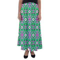 Abstract Illustration With Eyes Flared Maxi Skirt by SychEva