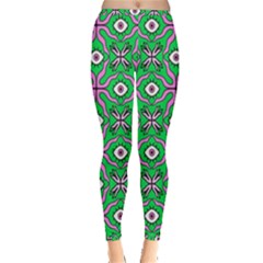 Abstract Illustration With Eyes Inside Out Leggings by SychEva