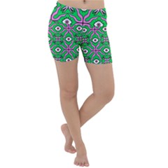 Abstract Illustration With Eyes Lightweight Velour Yoga Shorts by SychEva