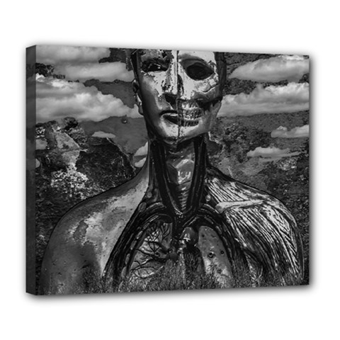 Bw Creepy Fantasy Scene Artwork Deluxe Canvas 24  X 20  (stretched) by dflcprintsclothing