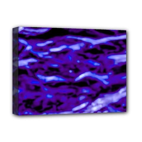 Purple  Waves Abstract Series No2 Deluxe Canvas 16  X 12  (stretched)  by DimitriosArt