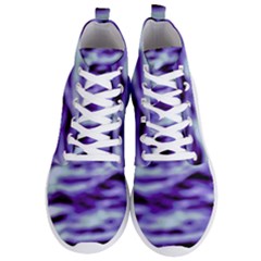 Purple  Waves Abstract Series No3 Men s Lightweight High Top Sneakers by DimitriosArt