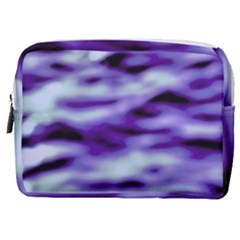 Purple  Waves Abstract Series No3 Make Up Pouch (medium) by DimitriosArt