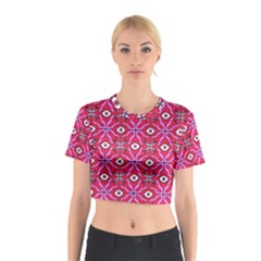 Abstract Illustration With Eyes Cotton Crop Top by SychEva