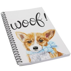 Welsh Corgi Pembrock With A Blue Bow 5 5  X 8 5  Notebook by ladynatali