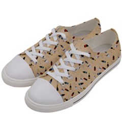 Festive Champagne Men s Low Top Canvas Sneakers by SychEva