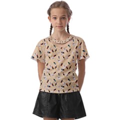 Festive Champagne Kids  Front Cut Tee by SychEva