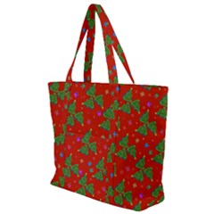 Christmas Trees Zip Up Canvas Bag by SychEva