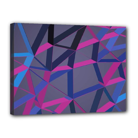 3d Lovely Geo Lines Canvas 16  X 12  (stretched) by Uniqued