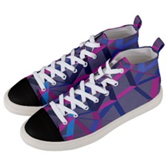 3d Lovely Geo Lines Men s Mid-top Canvas Sneakers by Uniqued
