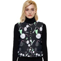 Digital Illusion Women s Short Button Up Puffer Vest by Sparkle