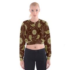Floral Pattern Paisley Style  Cropped Sweatshirt by Eskimos