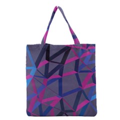 3d Lovely Geo Lines Grocery Tote Bag by Uniqued