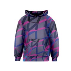 3d Lovely Geo Lines Kids  Pullover Hoodie by Uniqued