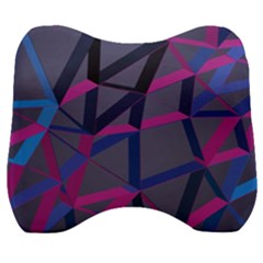 3d Lovely Geo Lines Velour Head Support Cushion by Uniqued