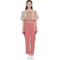 7 11 F2 Up Bohemian Batwing Lightweight Jumpsuit by flowerland