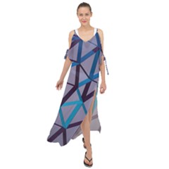 3d Lovely Geo Lines 2 Maxi Chiffon Cover Up Dress by Uniqued