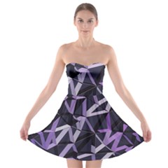 3d Lovely Geo Lines Vi Strapless Bra Top Dress by Uniqued