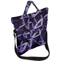 3d Lovely Geo Lines Vi Fold Over Handle Tote Bag by Uniqued