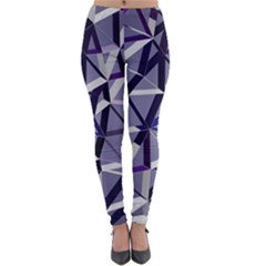 3d Lovely Geo Lines Ix Lightweight Velour Leggings by Uniqued