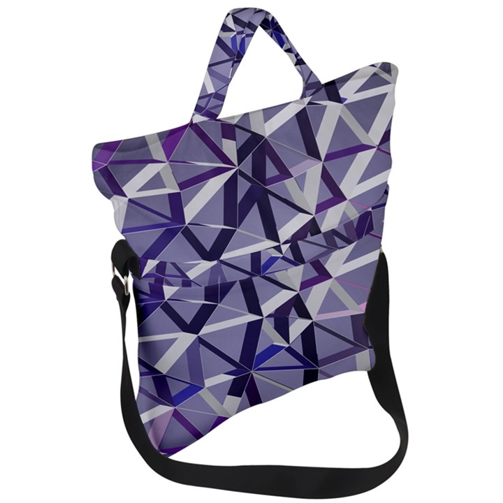 3D Lovely GEO Lines IX Fold Over Handle Tote Bag