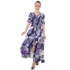 3d Lovely Geo Lines Ix Waist Tie Boho Maxi Dress by Uniqued