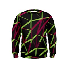 3d Lovely Geo Lines X Kids  Sweatshirt by Uniqued