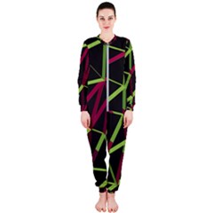 3d Lovely Geo Lines X Onepiece Jumpsuit (ladies)  by Uniqued
