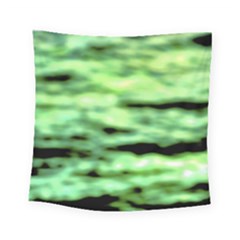 Green  Waves Abstract Series No13 Square Tapestry (small) by DimitriosArt
