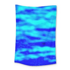 Blue Waves Abstract Series No12 Small Tapestry by DimitriosArt