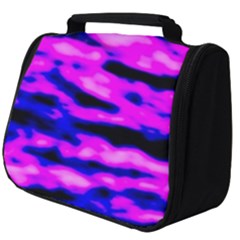 Purple  Waves Abstract Series No6 Full Print Travel Pouch (big) by DimitriosArt