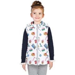 New Year Elements Kids  Hooded Puffer Vest by SychEva